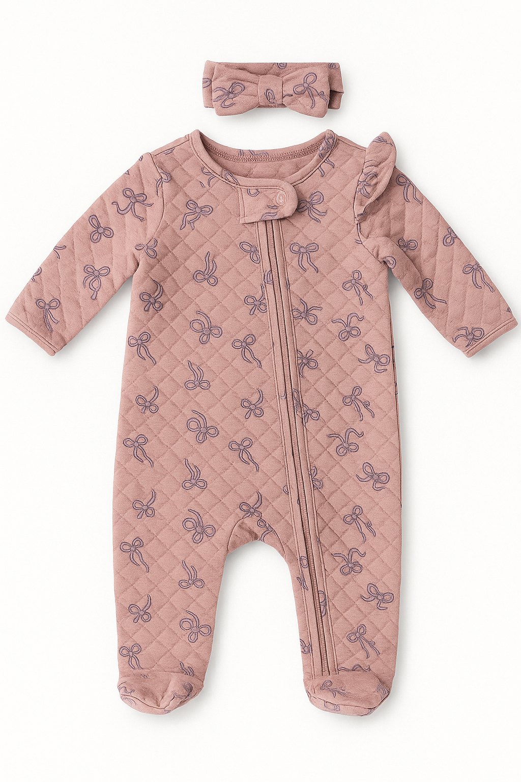 Pijama + Bandita de Cabello - Nicole Miller bebé | 3-6 Meses