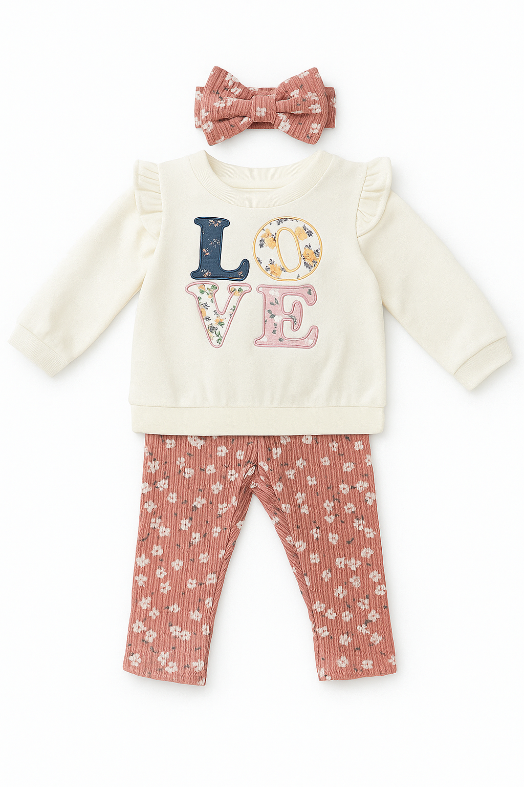Conjunto Love - 3 piezas niña | 12 Meses