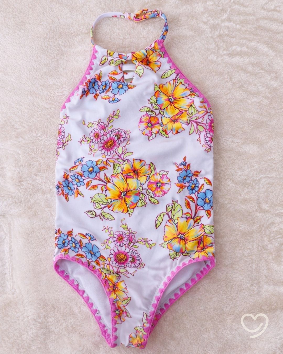 Traje de baño Jessica Simpson Flores - 4/5 Años 1 Pieza