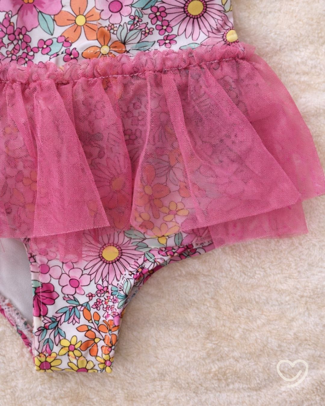 Traje de baño 1 Pieza Flores 4 años