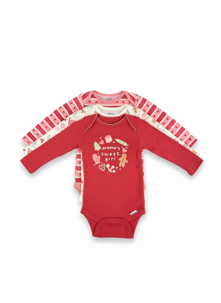 Set body’s navideños - 3 piezas bebé - Gerber | 0-3 Meses