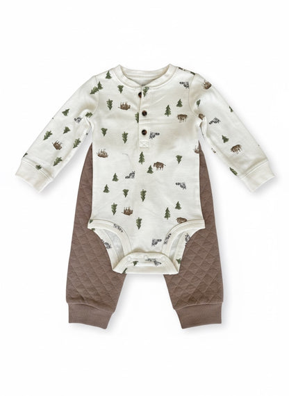 Conjunto navideño pinos - 2 piezas niño Carter’s | 12 Meses