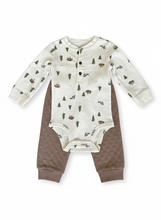 Conjunto navideño pinos - 2 piezas niño Carter’s | 12 Meses