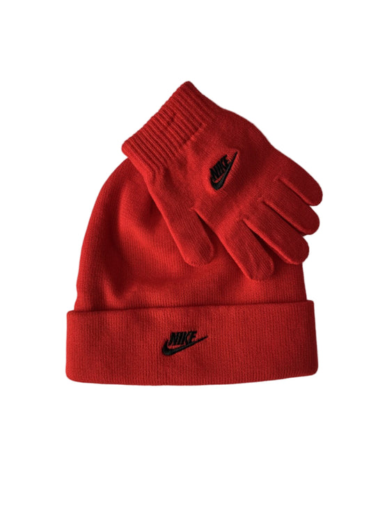 Gorro y guantes rojos Nike | 3 a 5 años