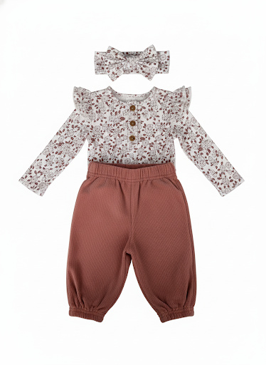 Conjunto Bebé - 3 piezas: 0-3 Meses