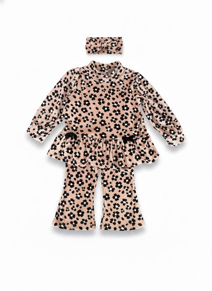 Set floral niña - 3 piezas | 12 Meses