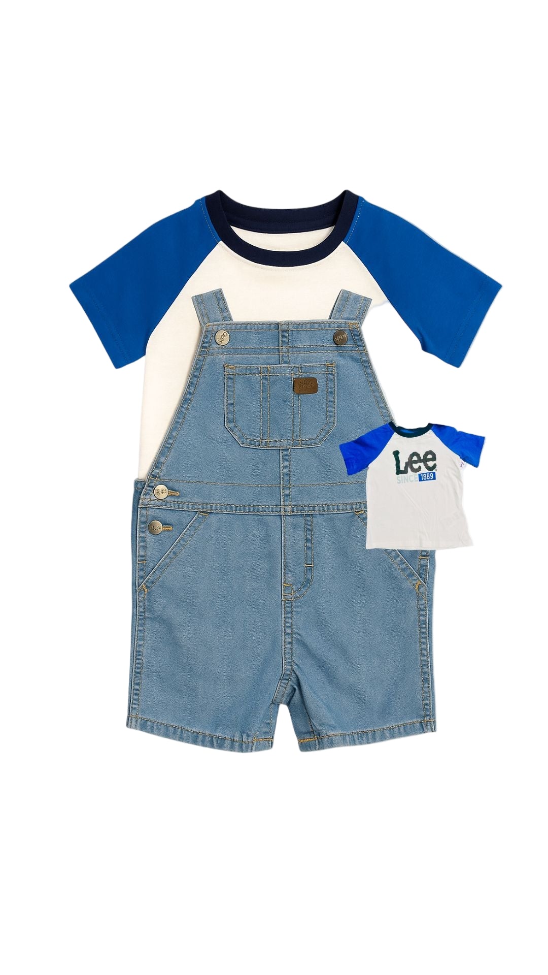 Conjunto de overall corto + playera - Niño - Lee - 24M