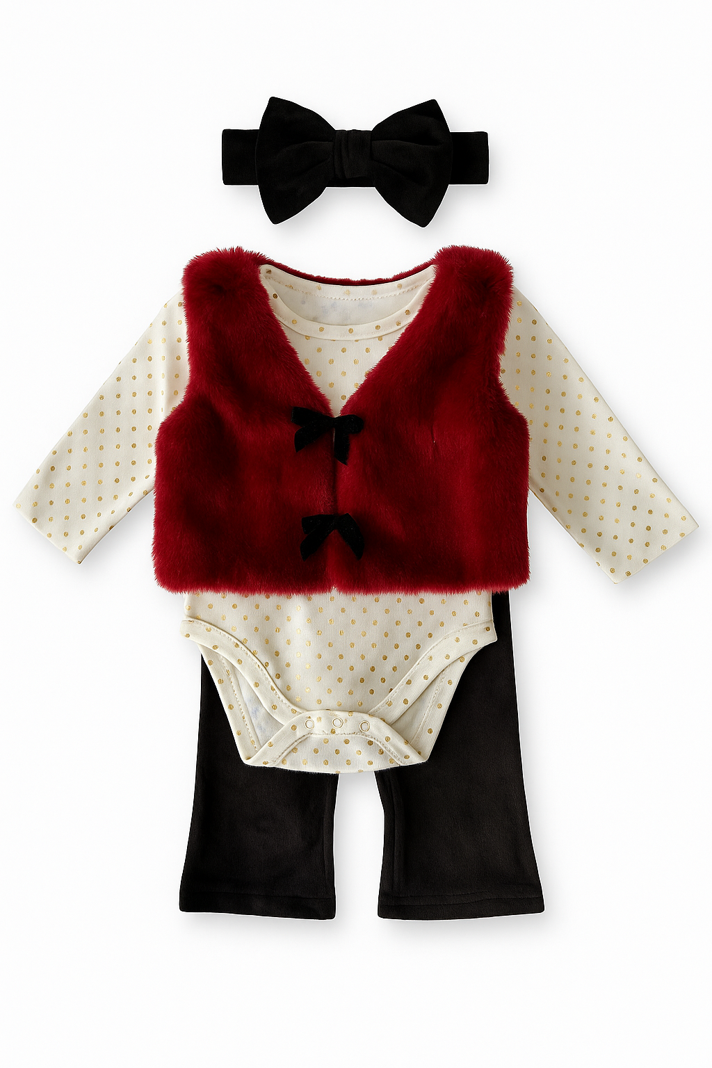 Conjunto Christmas Party - 4 piezas niña/bebé | 6-9 Meses