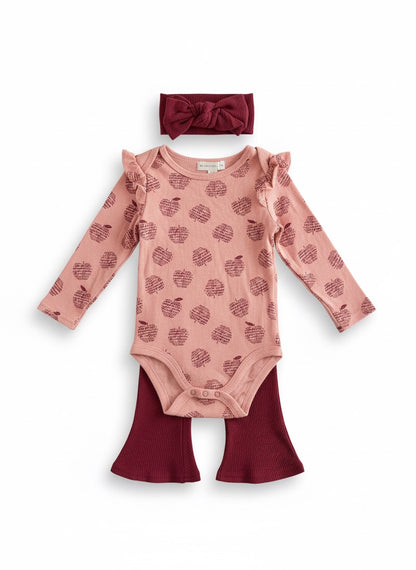 Conjunto Apple - 3 piezas niña | 12 Meses
