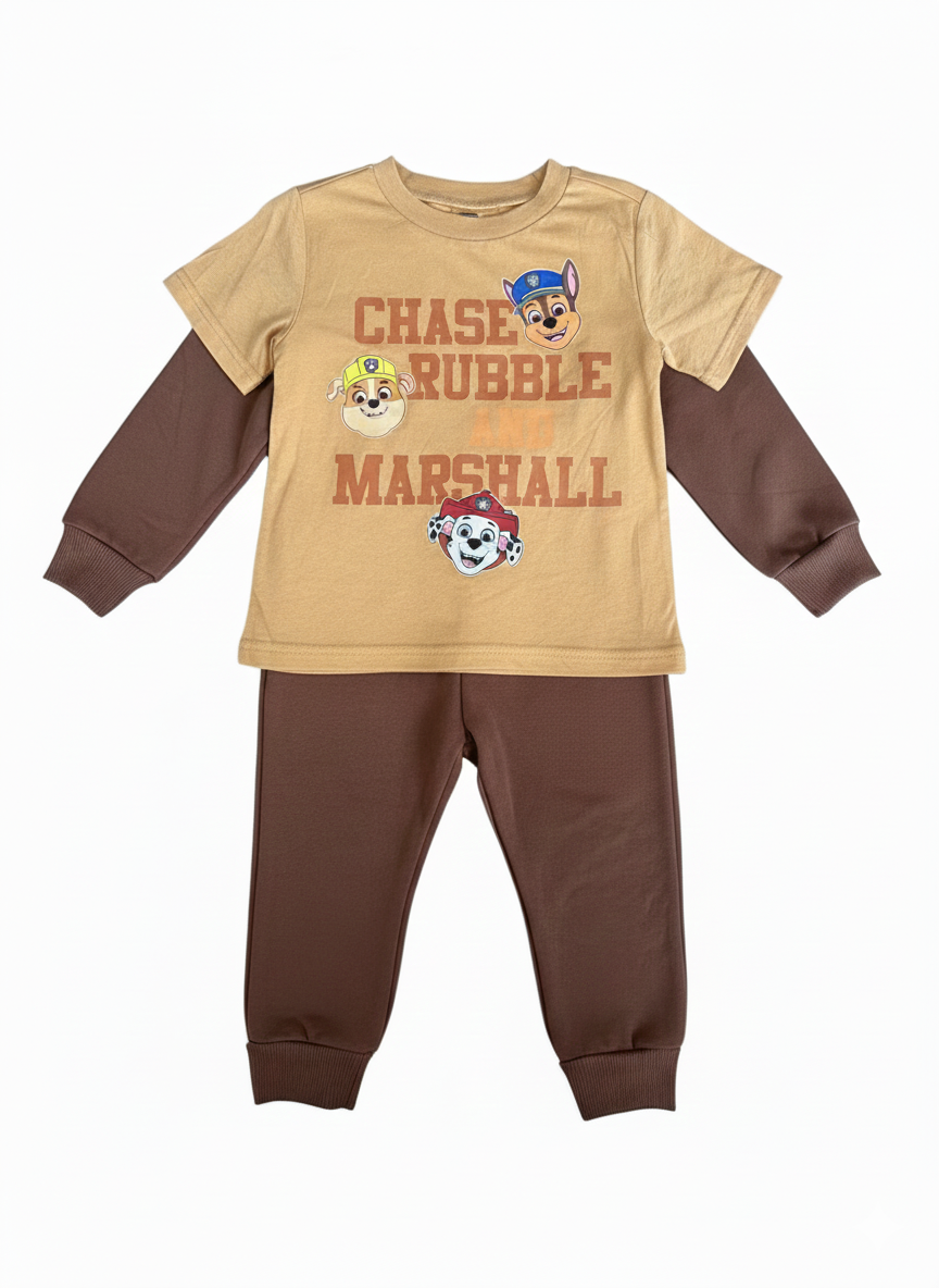 Conjunto Paw Patrol Brown - 3 piezas - 2T