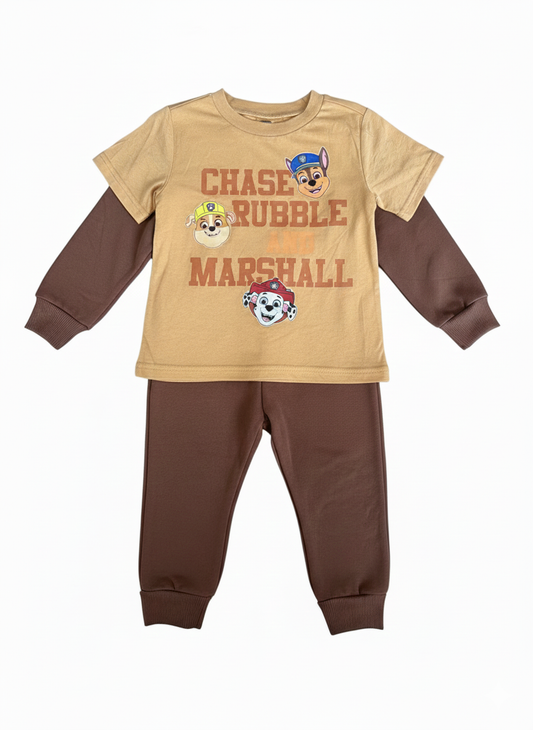 Conjunto Paw Patrol Brown - 3 piezas - 2T