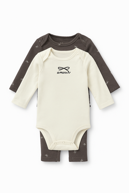 Conjunto beige & gray - Niña Carter’s - 3 piezas | 18 Meses