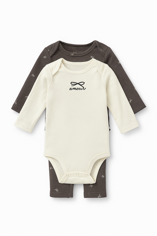 Conjunto beige & gray - Niña Carter’s - 3 piezas | 18 Meses