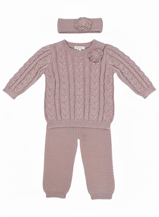 Set rosé - 3 piezas niña - Nicole Miller | 12 Meses