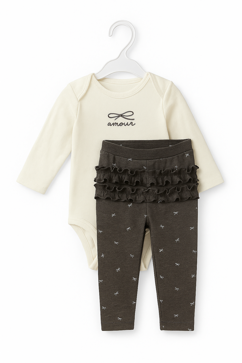 Conjunto beige & gray - Niña Carter’s - 3 piezas | 18 Meses