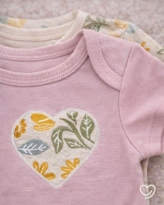 Bodys Set 3 piezas para niña 3-6 meses.