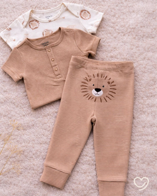 Set 3 Piezas 2 Bodies+Pantalón- 12 Meses.