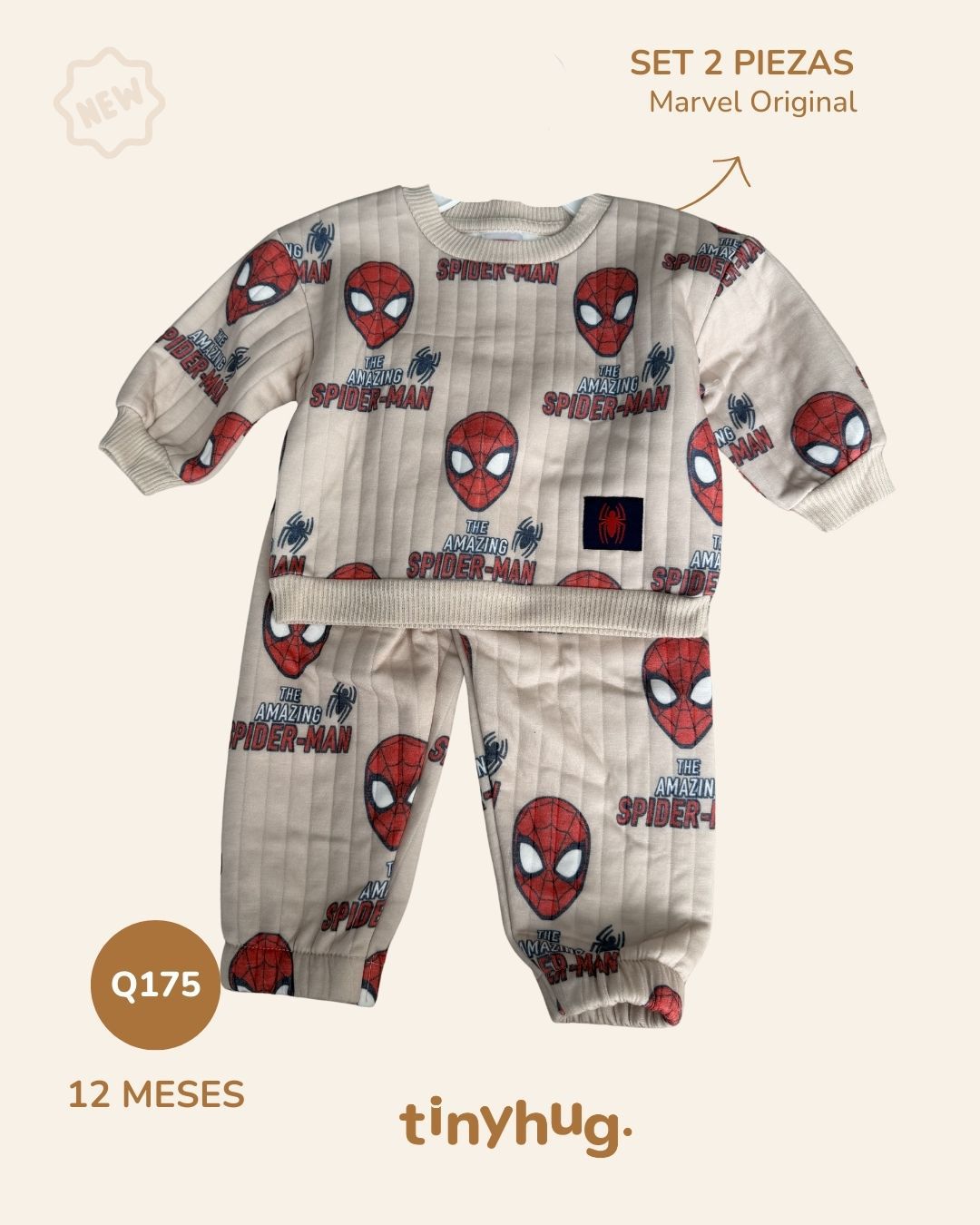 Set 2 Piezas Marvel Original 12 Meses