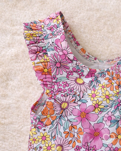 Traje de baño 1 Pieza Flores  4 años